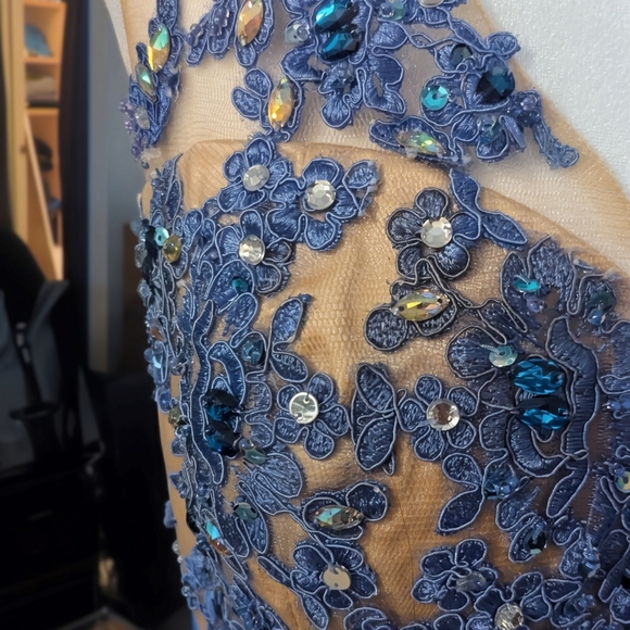 Stunning Aspeed Blue Evening Gown Sz - Picture 4 of 5